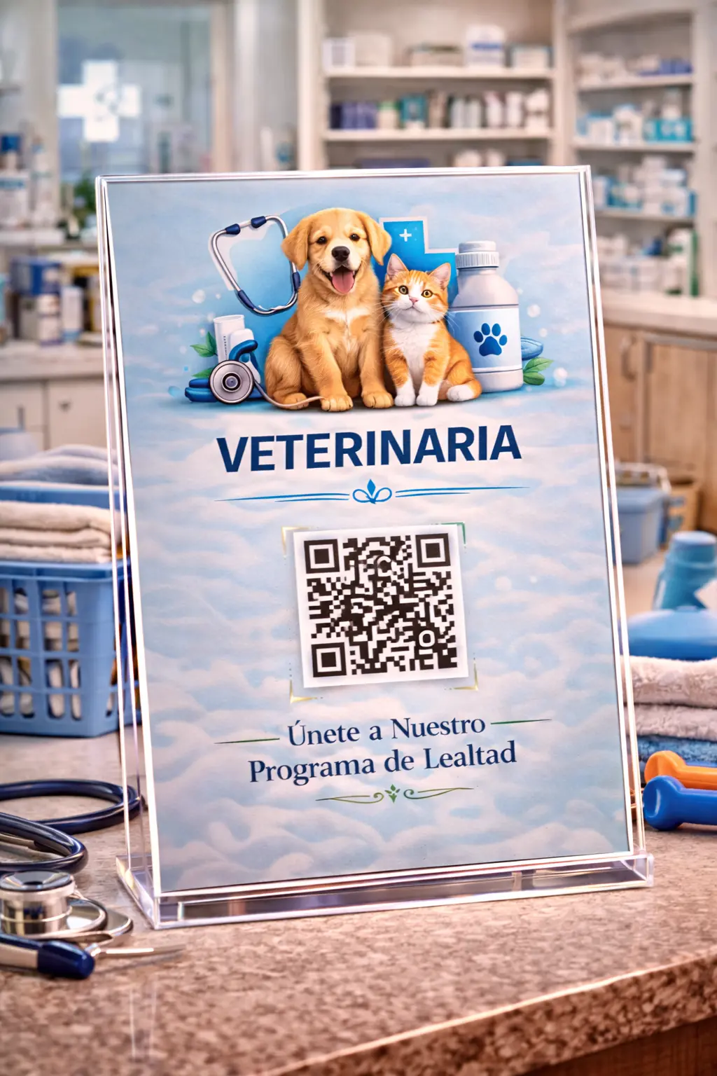 Veterinario revisando a un perro pequeño sobre una mesa de consulta.